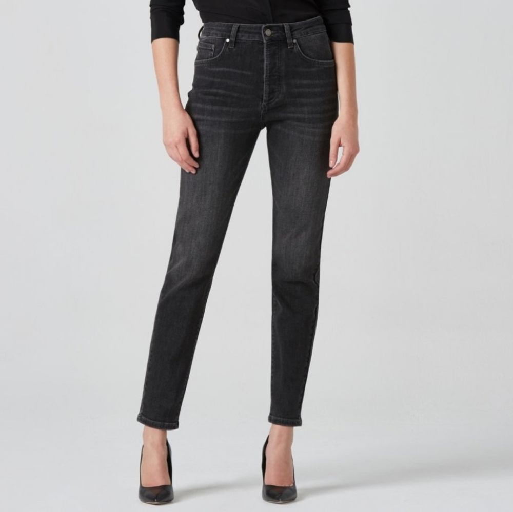 NEW DSTLD Black Vintage Wash High Rise Button Fly Denim Jeans Size 29